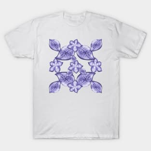 Blue flowers and leaves T-Shirt